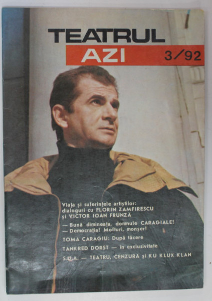 TEATRUL AZI , REVISTA DE CULTURA TEATRALA , NR. 3 , DIN 1992