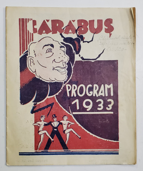 TEATRUL CARABUS , PROGRAM , 1933