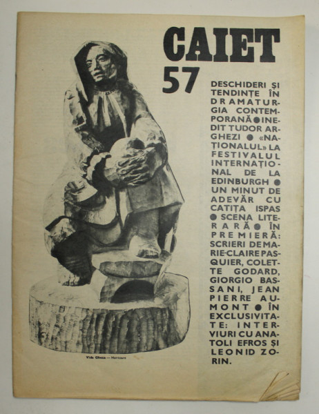 TEATRUL NATIONAL BUCURESTI , CAIET , NR. 57 , STAGIUNEA 1981 - 1982
