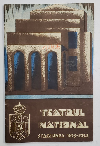 TEATRUL NATIONAL , CAIET - PROGRAM , STAGIUNEA 1935 -1936