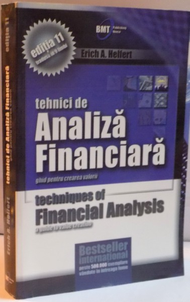 TEHNICI DE ANALIZA FINANCIARA de ERICH A. HELFERT , 2006