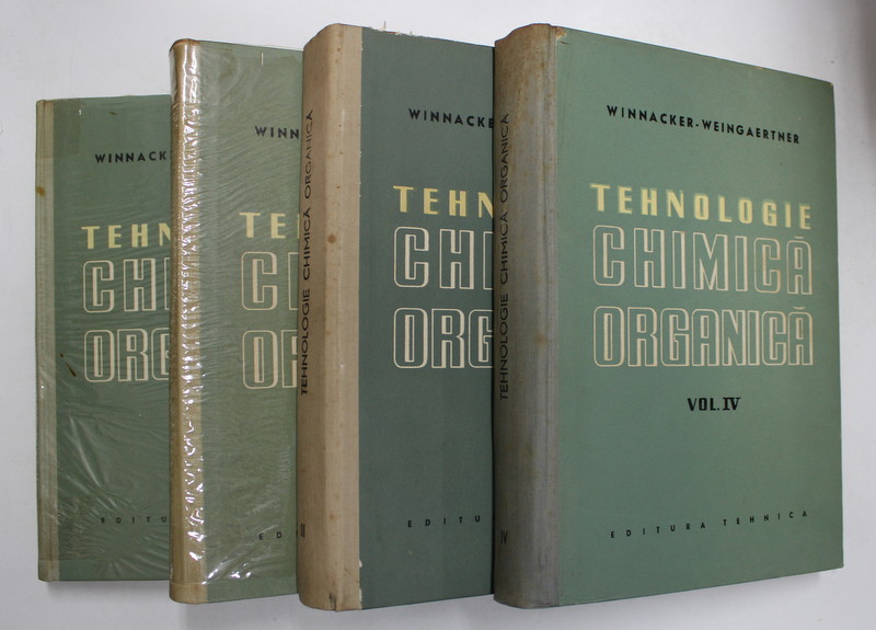 TEHNOLOGIE CHIMICA ORGANICA de WINNACKER si WEINGAERTNER , VOLUMELE I - IV , 1958 - 1959