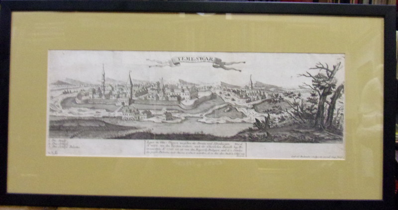 TEMESWAR ,  GABRIEL BODENEHR,  GRAVURA A TIMISOAREI  1720