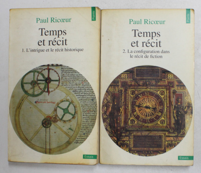 TEMPS ET RECIT par PAUL RICOEUR , VOLUMELE I - II , 1983 , PREZINTA PETE SI SUBLINIERI CU MARKERUL *