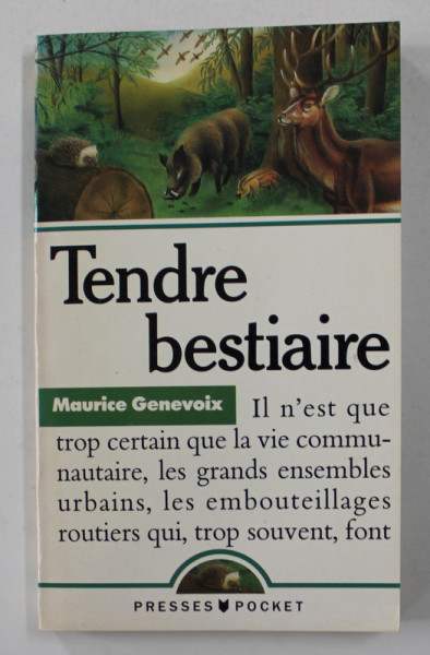 TENDRE BESTIAIRE par MAURICE GENEVOIX , 1989
