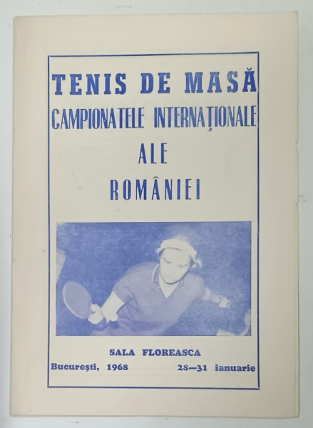 TENIS DE MASA, CAMPIONATELE INTERNATIONALE ALE ROMANIEI, 1968