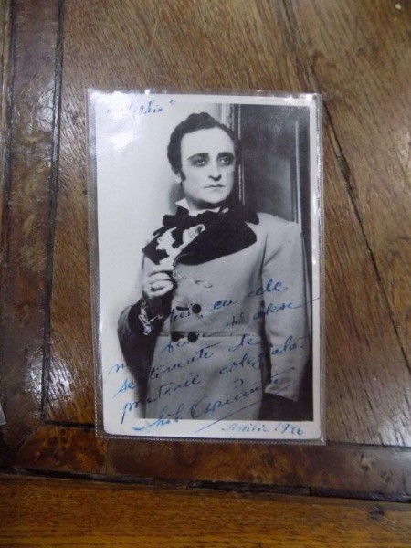 Tenorul Mihai Arnautu, Fotografie originala cu dedicatie
