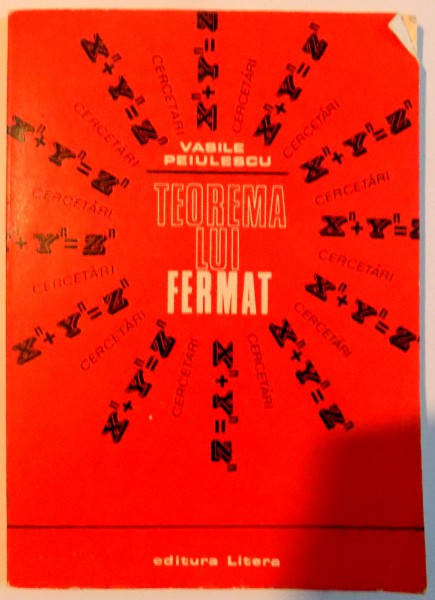 TEOREMA LUI FERMAT de VASILE PEIULESCU , 1975