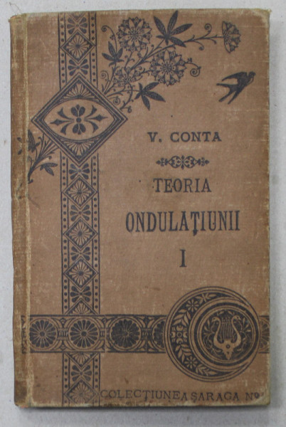 TEORIA ONDULATIUNII de V . CONTA , PARTEA I , EDITIE DE SFARSIT DE SECOL XIX , LIPSA PAGINA DE TITLU *