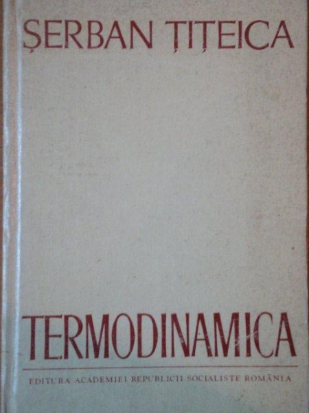 TERMODINAMICA de SERBAN TITEICA