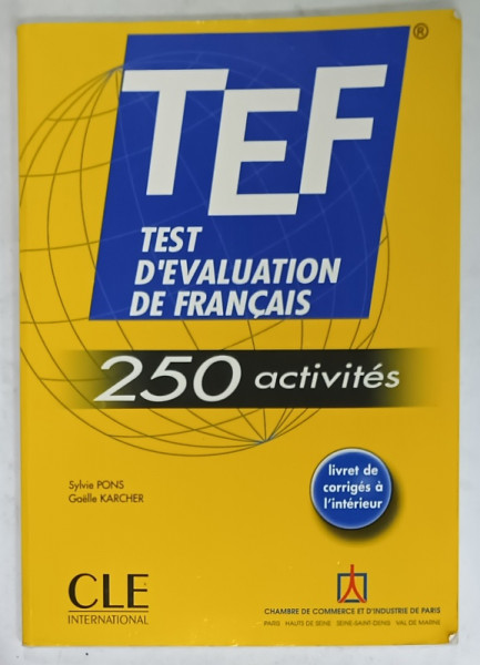 TEST D 'EVALUATION DE FRANCAIS  , 250 ACTIVITES par SYLVIE PONS et GAELLE KARCHER , CD INCLUS , 2009