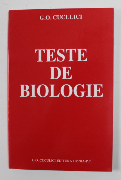 TESTE DE BIOLOGIE de G.O. CUCULICI , 1998