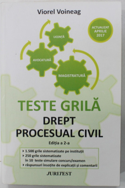 TESTE GRILA DE DREPT PROCESUAL  CIVIL de VIOREL VOINEAG , 2017