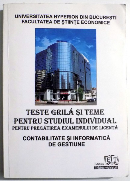 TESTE GRILA SI TEME PENTRU STUDIUL INDIVIDUAL , 2014