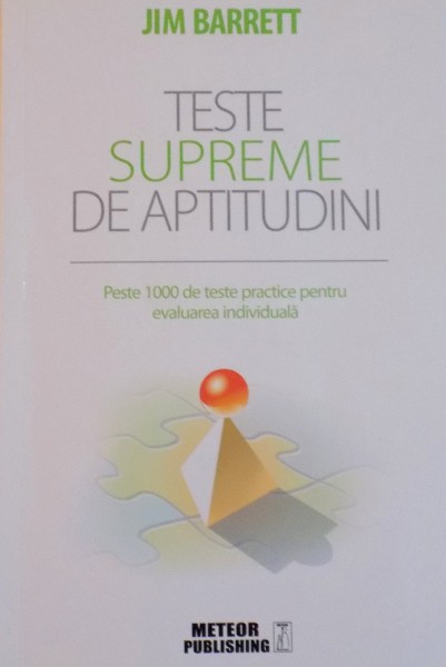 TESTE SUPREME DE APTITUDINI de JIM BARRETT, 2015