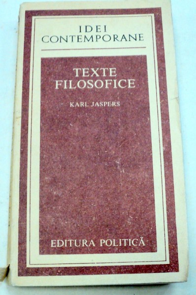 TEXTE FILOSOFICE-KARL JASPERS  1986