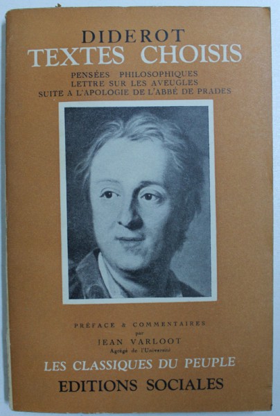 TEXTES CHOISIS par DIDEROT , 1952