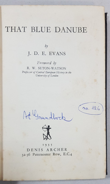 THAT BLUE DANUBE by J. D. E. EVANS - 1935