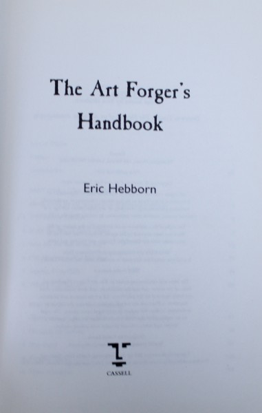 THE ART FORGER ' S HANDBOOJ by ERIC HEBBRON , 1997