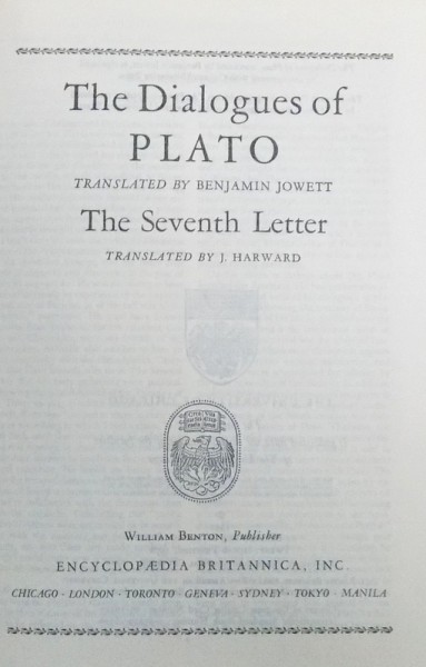 THE DIALOGUES OF PLATO  / TNE SEVENTH LETTER , 1978