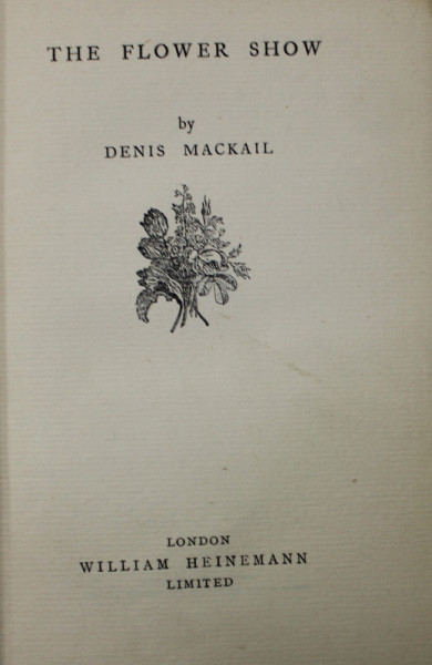 THE FLOWER SHOW by DENIS MACKAIL , 1927