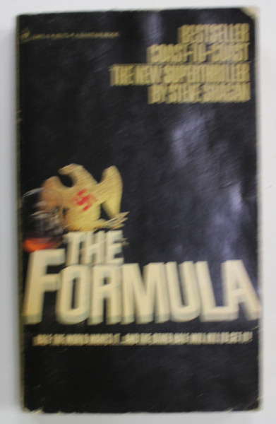 THE FORMULA by STEVE SHAGAN ,  a novel , 1980