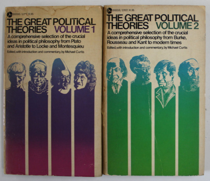 THE GREAT POLITICAL THEORIES , TWO VOLUMES , edited by MICHAEL CURTIS , 1961
