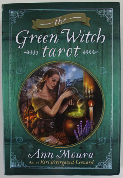 THE GREEN WITCH TAROT COMPANION by ANN MOURA , INCLUDES A 78 - A CARD DECK and   PAGE BOOK ,  2020
