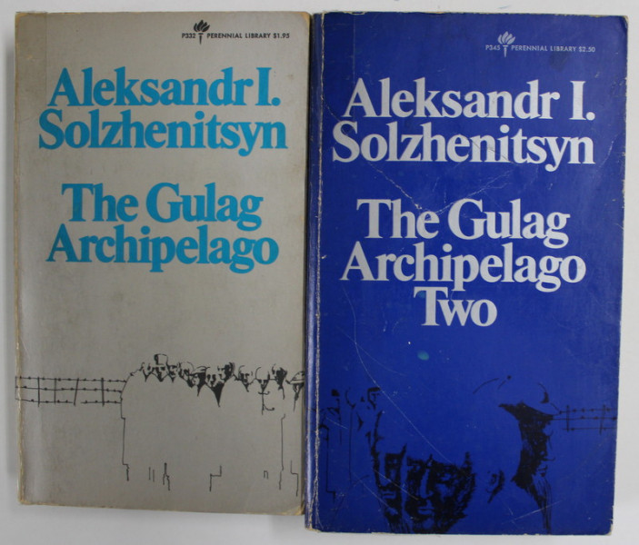 THE GULAG ARCHIPELAGO by ALEKSANDR I. SOLZHENITSYN , TWO VOLUMES , 1974