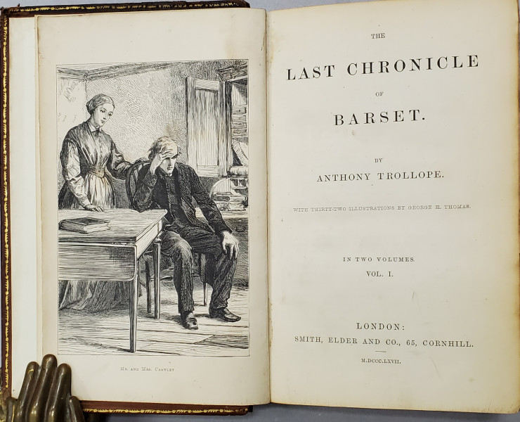THE LAST CHRONICLE OF BARSET by ANTHONY TROLLOPE, 2 VOLUME - LONDRA, 1868