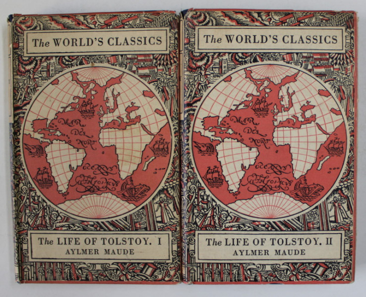 THE LIFE OF TOLSTOY by ALYMER MAUDE , TWO VOLUMES , 1939