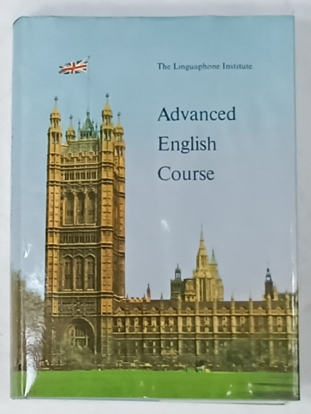 THE LINGUAPHONE INSTITUTE , ADVANCED ENGLISH COURSE ,  CUTIE CU MANUAL SI 15 DISCURI DE VINIL  , 1971