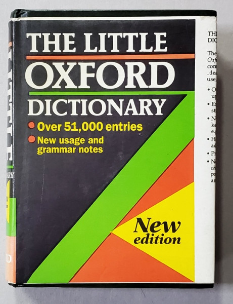 THE LITTLE OXFORD DICTIONARY , OVER  51.000 ENTRIES , 1994 , PREZINTA HALOURI DE APA *