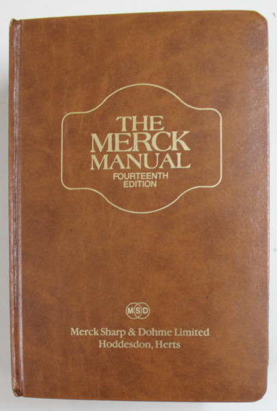 THE MERCK MANUAL - FOURTEENTH EDITION , 1982, TIPARITA PE HARTIE DE BIBLIE *