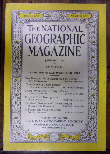 THE NATIONAL GEOGRAPHIC MAGAZINE JANUARY 1934