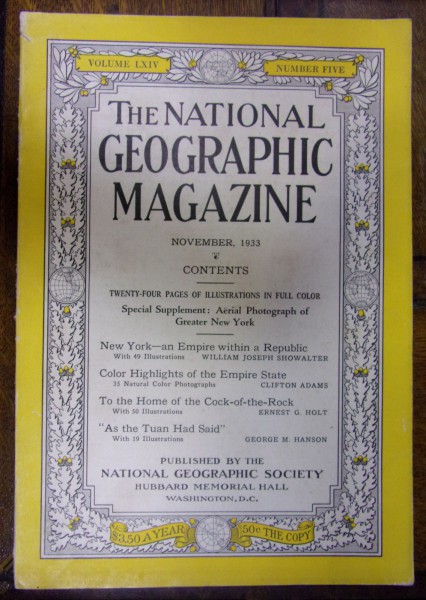 THE NATIONAL GEOGRAPHIC MAGAZINE NOVEMBER 1933