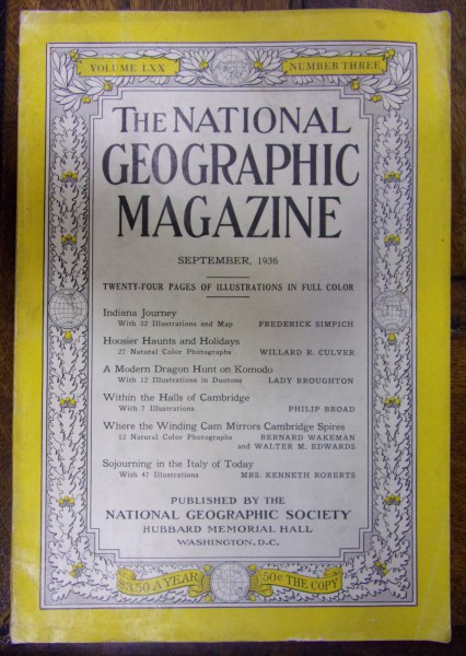 THE NATIONAL GEOGRAPHIC MAGAZINE SEPTEMBER 1936