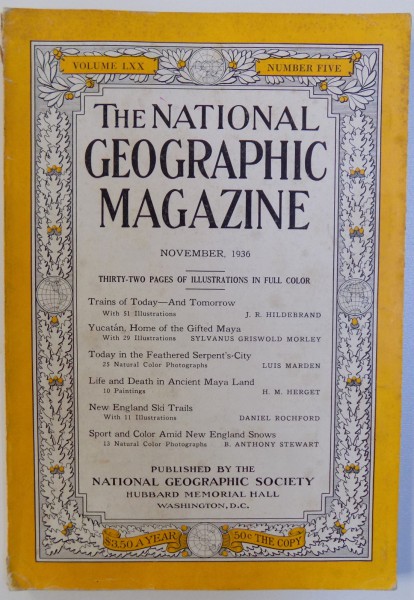 THE NATIONAL GEOGRAPHIC MAGAZINE , VOLUME LXX  - NUMBER FIVE - NOVEMBER , 1936