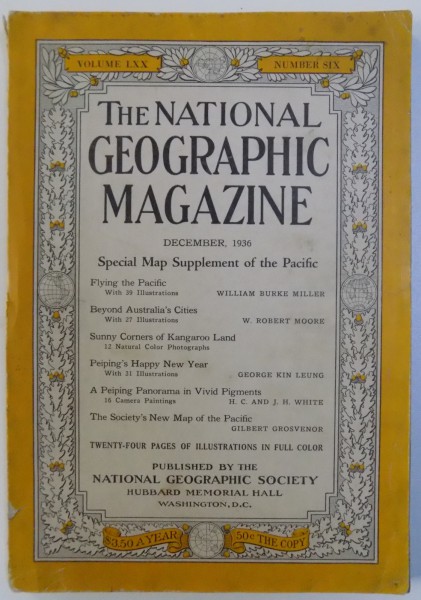 THE NATIONAL GEOGRAPHIC MAGAZINE , VOLUME LXX  - NUMBER SIX - DECEMBER , 1936