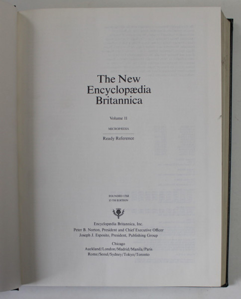 THE NEW ENCYCLOPAEDIA BRITANNICA , VOLUME 11 , 1994