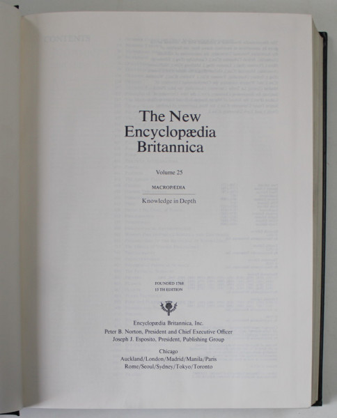 THE NEW ENCYCLOPAEDIA BRITANNICA , VOLUME 25 , 1994