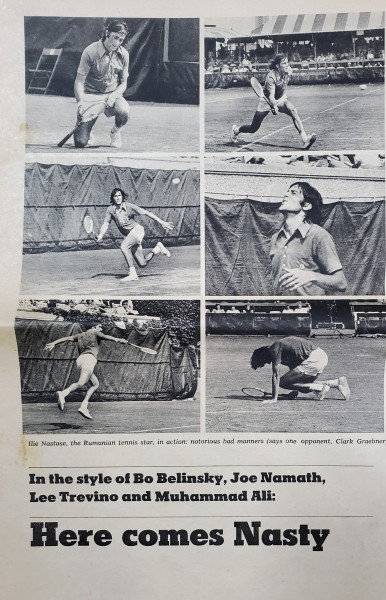 THE NEW YORK TIMES MAGAZINE ,  ( CONTINE UN ARTICOL DESPRE TENISMENUL ILIE NASTASE )  , OCTOBER , 1972