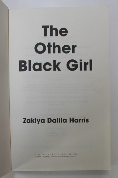 The Other Black Girl By Zakiya Dalila Harris 2021 