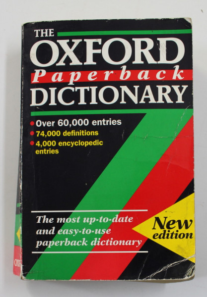 THE OXFORD PAPERBACK DICYIONARY , 60.000 ENTRIES , , FOURTH EDITIONS , 1994
