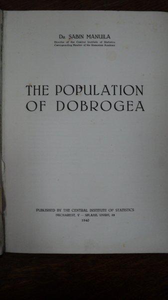 The Population of Dobrogea, Sabin Manuila, Bucharest 1940