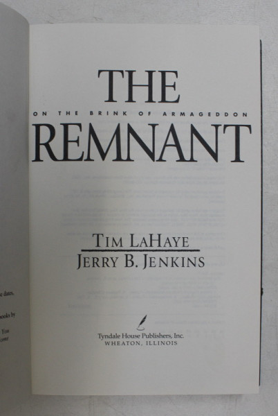 THE REMNANT  - ON THE BRINK OF ARMAGEDDON by TIM LAHAYE and JERRY B. JENKINS , 2002