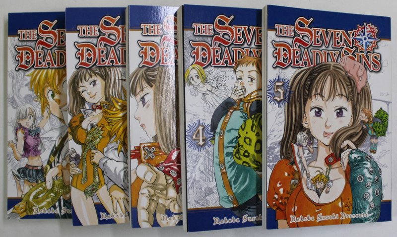 THE SEVEN DEADLY SINS , FIVE VOLUMES  by NAKABA SUZUKI , 2013, BENZI DESENATE