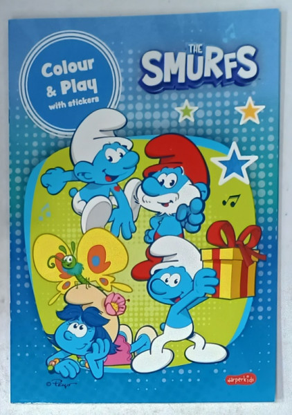 THE SMURFS , COLOUR and PLAY , WITH STICKERS , 2025