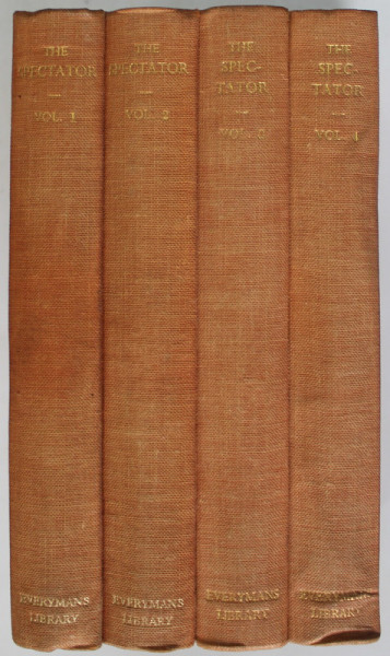 THE SPECTATOR ,   EDITED by G. GREGORY SMITH , FOUR VOLUMES , 1934
