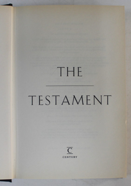 THE TESTAMENT by JOHN GRISHAM , 1999